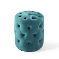 thumbnail image 3 of Modway Amour Tufted Button Round Performance Velvet Ottoman in Sea Blue, 3 of 6