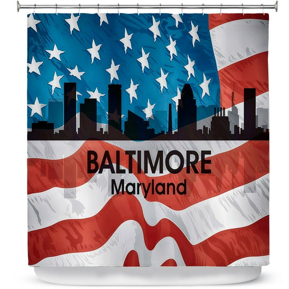 Shower Curtains 70" x 73" from DiaNoche Designs by Angelina Vick - City VI Baltimore Maryland