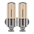 thumbnail image 4 of Tuvgenk Gold 2-Chamber Soap Dispenser, Wall Mounted Shampoo for Bathroom, No Drill Adhesive Set, Refillable Bottles for Body Wash, 4 of 7