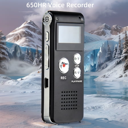 Digital Voice Recorder/MP3 Player With Rechargeable Lithium Battery And 3.5mm Headphone Jack, Compatible With Laptops