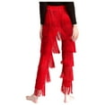 thumbnail image 3 of Doomiva Women Latin Dance Pants Fringe Ballroom Pants Tassel Tango Salsa Dancing Practice Pants Red M, 3 of 6