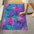 thumbnail image 2 of Dreamtimes Luxury Bathroom Rug Mat 17.3"x13.4", Extra Soft and Absorbent Microfiber Bath Rugs, Non-Slip Bath Carpet, Machine Wash Dry, Bath Mats for Bathroom Floor, Tub and Shower-Purple Green Leaves, 2 of 4