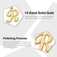 thumbnail image 2 of Charm America - Gold Initial Letter "R" Charm - 14 Karat Solid Gold, 2 of 4