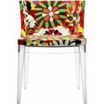 thumbnail image 2 of Modway Flower Printed Upholstered Dining Side Chair in Clear, 2 of 4