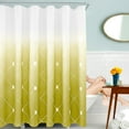 thumbnail image 6 of Moroccan Geometric Pattern Bathroom Curtains, Ombre Shower Curtain, , Waterproof Shower Curtain Liner with 12 Hooks, Machine Washable, 72 inches, (72" W x 72" L, Lemon Yellow), 6 of 6