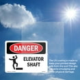 thumbnail image 6 of Elevator Shaft OSHA Danger Rigid Plastic Sign 24 Inch x 18 Inch - 5 Pack, 6 of 8