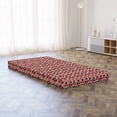 thumbnail image 5 of Geometric Foldable Mattress, Vivid Rounds and Squares, 74.8" x 39.4", Pastel Pink Multicolor, by Ambesonne, 5 of 6