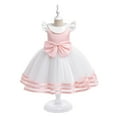 thumbnail image 3 of SuTry Children's Halloween Role Playing Princess Dress Mesh Petal Cake Dress Sleeveless Round Neck with Exquisite Flower(Pink#2,8 Years), 3 of 8