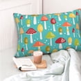 thumbnail image 4 of Fotbe Mushrooms Funda de Almohada Decorativa Estilo Occidental, Lujo en Algodón, Fundas para Almohadas King, Cojín Estampado para Decoración del Hogar-14"x20", 4 of 6