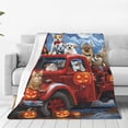 thumbnail image 1 of Balery Halloween Pets Pumpkins Manta de Felpa Suave y Acogedora – Cobija de Franela Aterciopelada para Cama, Lavable y Cálida para Sofá, Mascotas, Transpirable-60"x50", 1 of 7