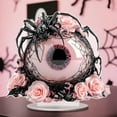 thumbnail image 6 of chaungfeng Halloween Eyeball Spider Witch Moon Sun Catcher, Acrylic Pink Tabletop Centerpiece for Living Room, Spooky Home Party Decoration Unique Gift, for Halloween, 6 of 6