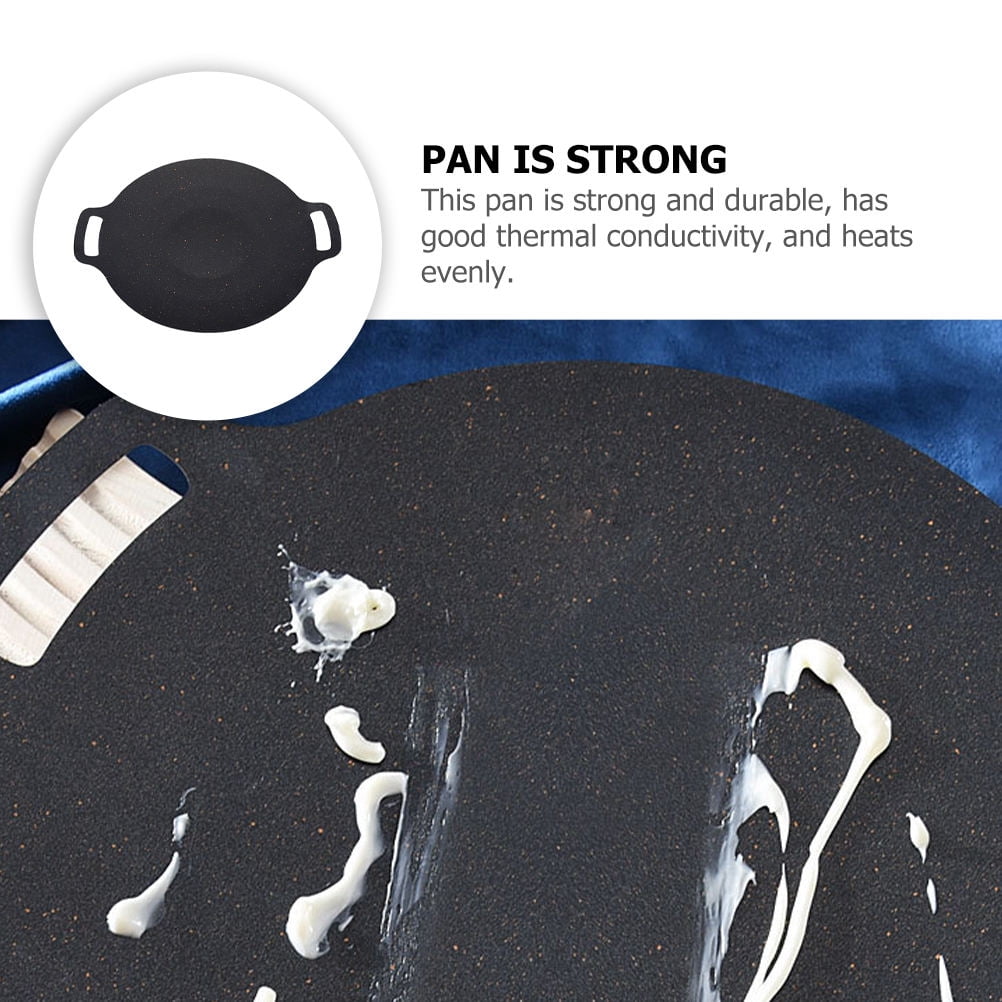 FENGGUIQU Nonstick Korean Pan with Black Stone Coating for Kitchen Cooking and Grilling