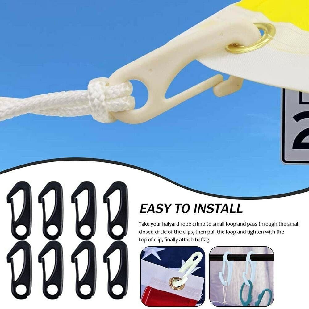 USA Premium Store Flagpole Flag Snaps Hooks - Nylon Clips USA Premium Store Flagpole Flag Snaps Hooks - Nylon Clips