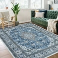 thumbnail image 2 of HOMERRY Area Rugs 8' x 10' Area Rug for Living Room Distressed Boho Carpet for Home Decor, Blue, 2 of 7
