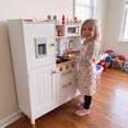 thumbnail image 4 of Pirecart Toddler Play Kitchen, Wooden Kitchen Playset with Realistic Light & Sounds and Cooking Accessories,for Age 3+ Girls Boys, White, 4 of 11