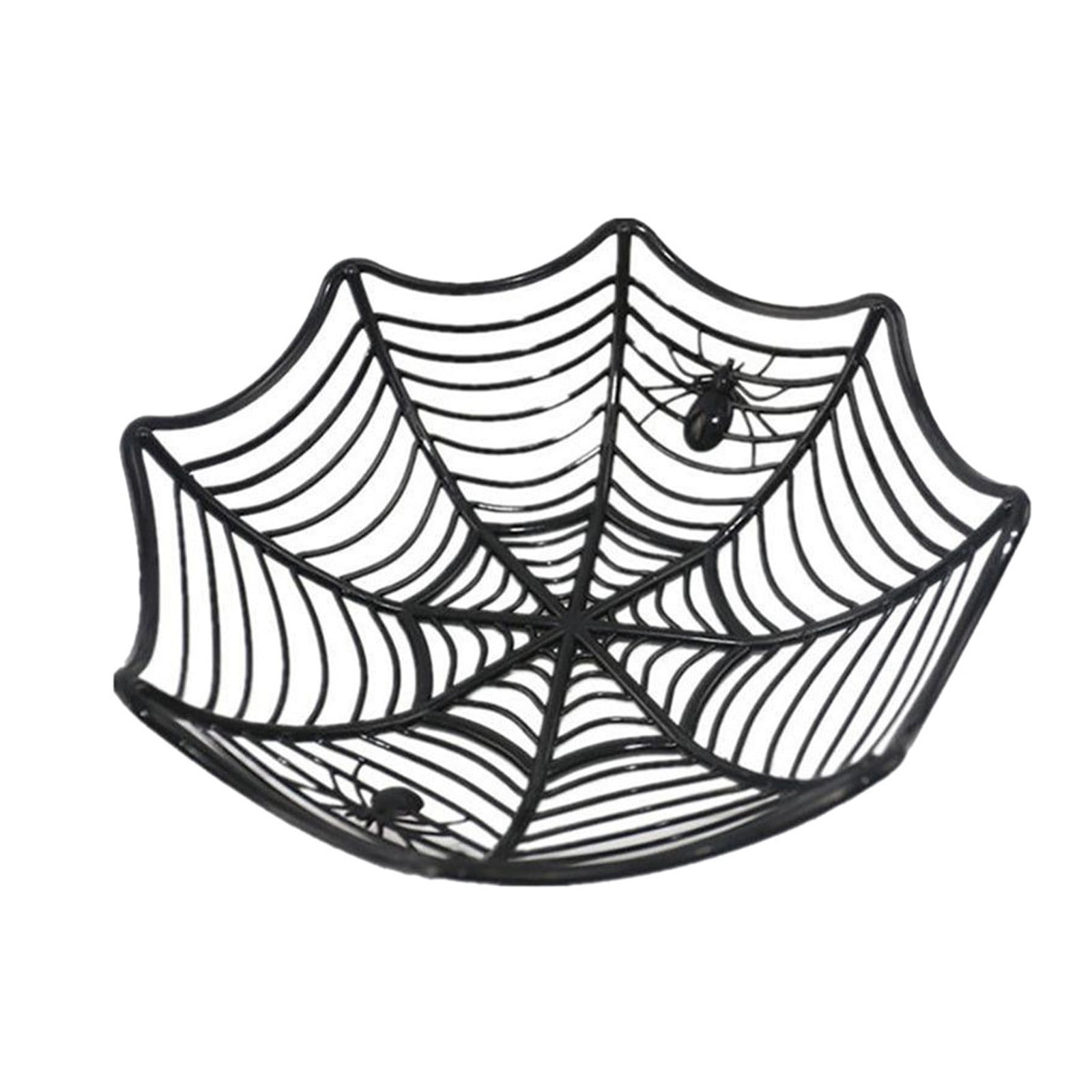 Details about   Halloween Ceramic Black Spider Web Cobweb Candy Dip Dish Bowl Wine Caddie New 