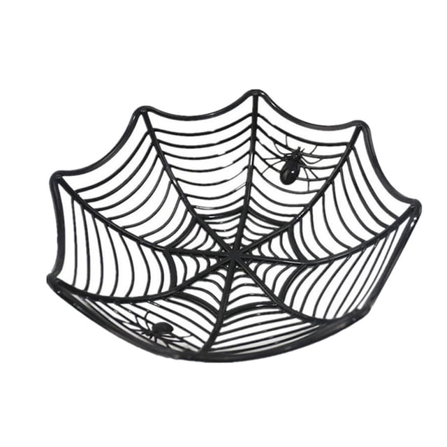 RKSTN modern home decor The Kettle Spider Net Candy Plastic Basket Spiderweb Halloween Party Decor Kitchen Decor