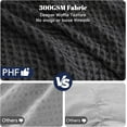 thumbnail image 3 of Ultra Soft Waffle Weave Comforter Set Twin Size, 2 Pieces Lightweight Breathable Comfy Bedding Set, Comfy Textured 1 Comforter with 1 Pillow Shams, Black, 3 of 6