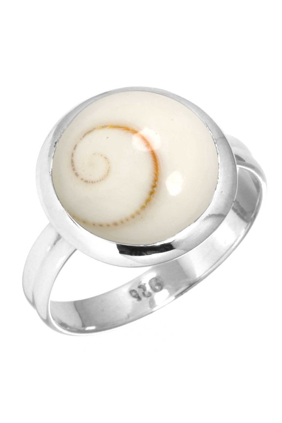 925 Sterling Silver Women Jewelry Natural Shiva Eye Ring