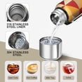 thumbnail image 3 of 20 Oz Orange Modern Art Geometric Coffee Tumbler Double Wall Insulated Stainless Steel Water Bottle | Metal Reusable Thermoses Flask with Cup Cap | Leak & Sweat Proof with Anti-Dust Lid, 3 of 7