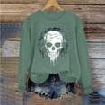 thumbnail image 4 of Cmfcve Halloween Shirts for Women Vintage Skeleton Graphic Sweatshirt Crew Neck Long Sleeve Pullover Undershirts, 4 of 4