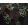 thumbnail image 4 of oneOone Silk Tabby Fabric Leaves & Floral Block Printed Craft Fabric BTY 42 Inch Wide, 4 of 6