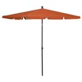 thumbnail image 1 of vidaXL Garden Parasol with Pole 210x140 cm Terracotta, 1 of 4