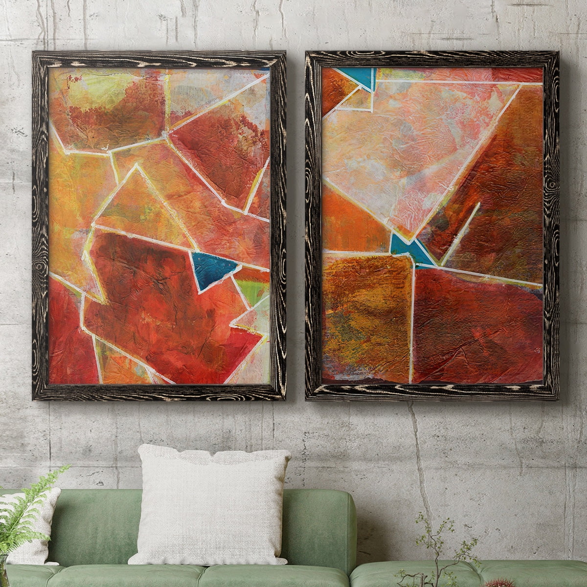 Primary Connection VII - Premium Framed Canvas 2 Piece Set - Ready to Hang