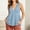 *Blue, variant on Women's V Neck Sleeveless Peplum Tank Top with Flared Hem,Solid Color Casual Blouse for Summer Purple,Women's Plus M