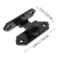 thumbnail image 2 of Raindrops Black Zinc Alloy Right Angle Latch for Home Door Security, 1 Pack, 7.4 x 2 Inches Hardware, 2 of 8