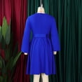 thumbnail image 4 of AURA Plus Size Belted Swing Midi Dress Long Sleeve Crewneck High Waist Large Skirt Elegant Fall Winter Dress with Zipper, 4 of 9