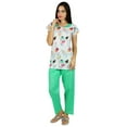 thumbnail image 2 of Bimba Womens Pajama Night Wear Set Short Sleeve Shirt with Pyjamas - Night Suit, 2 of 8