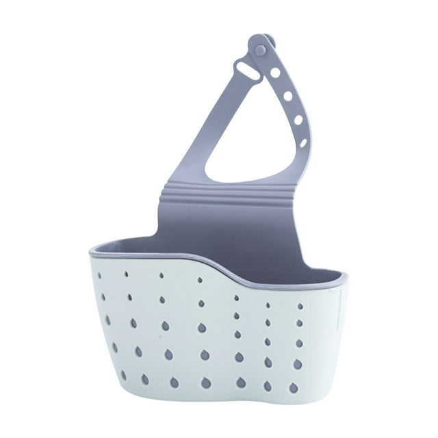 PVCS Kitchen Utensils Double-layer Sink Draining Basket Sponge Pool Storage Supplies Hanging Basket Draining Rack Clearance