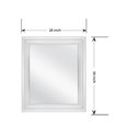thumbnail image 3 of Espejo Decorativo Rectangular Mainstays Lujo Moda Minimalista 28x34 pulgadas Blanco 61786, 3 of 7