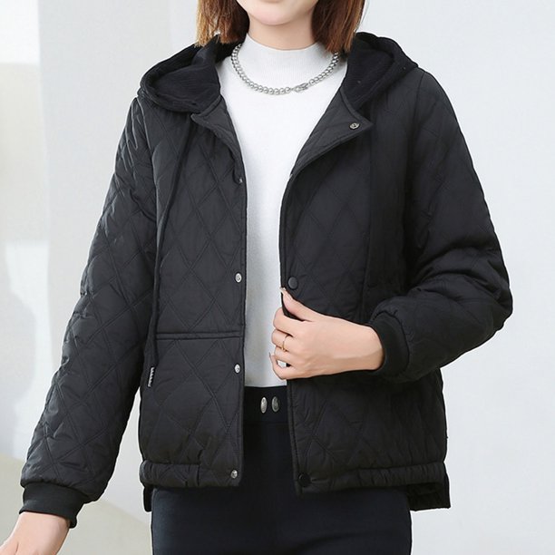 Parkas de manga larga para mujer, informales, holgadas, lisas, a la moda, con cuello vuelto, abrigo holgado de manga larga, blusa para mujer