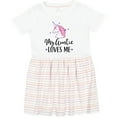 thumbnail image 3 of Inktastic My Auntie Loves Me Unicorn Girls Toddler Dress, 3 of 5