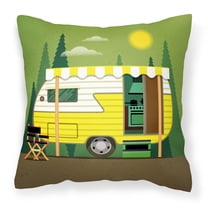 Carolines Treasures BB5478PW1818 Greatest Adventure Retro Camper Fabric Decorative Pillow 18H x18W multicolor