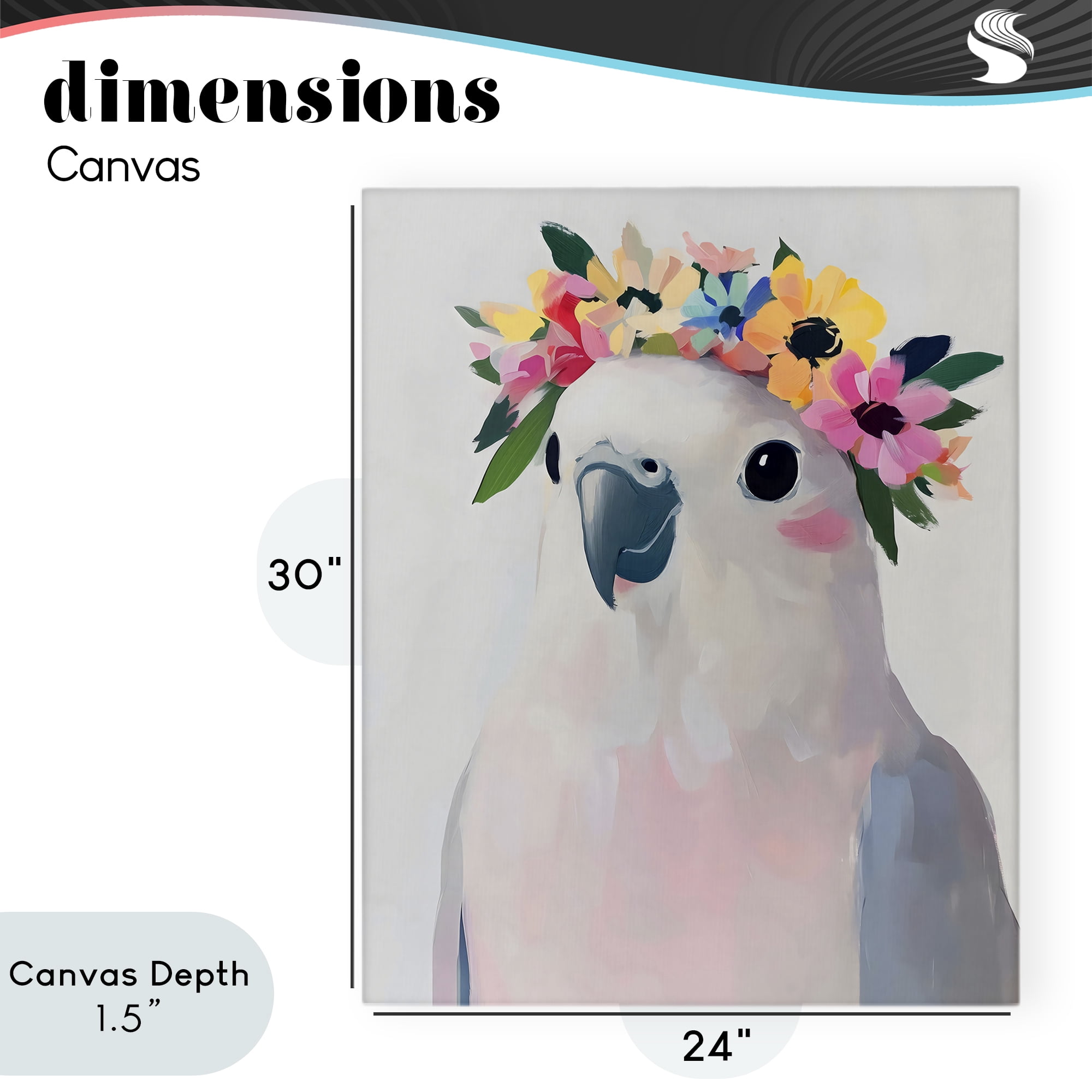 Stupell Industries Flower Crown Dove Canvas Wall Art, design by The Prints Vibe