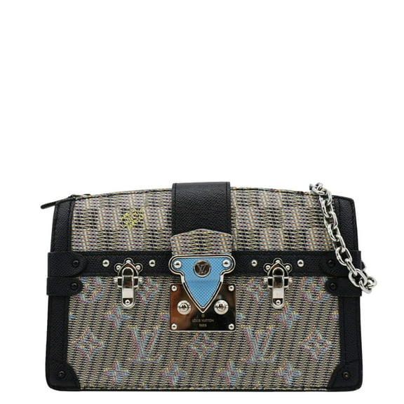 Pre-Owned LOUIS VUITTON Trunk Clutch Damier Monogram LV Pop Crossbody Bag Multicolor