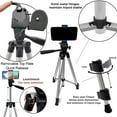 thumbnail image 4 of Acuvar 50" Aluminum Tripod for iPhone Camera & Camcorder with Phone Holder, Phone Stand to Fit All Phones, iPhone & All Samsung Galaxy Android & Nikon Canon Sony Olympus Fuji Cameras with Travel Bag, 4 of 5