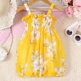 thumbnail image 2 of Bovxnpu Summer Toddler Girls Dresses, Toddler Girls Dress Princess Sleeveless Beach Sundress, Toddler Girls Sleeveless Dress Graphic Print Flying Sleeve Dress 9 Months, 2 of 5