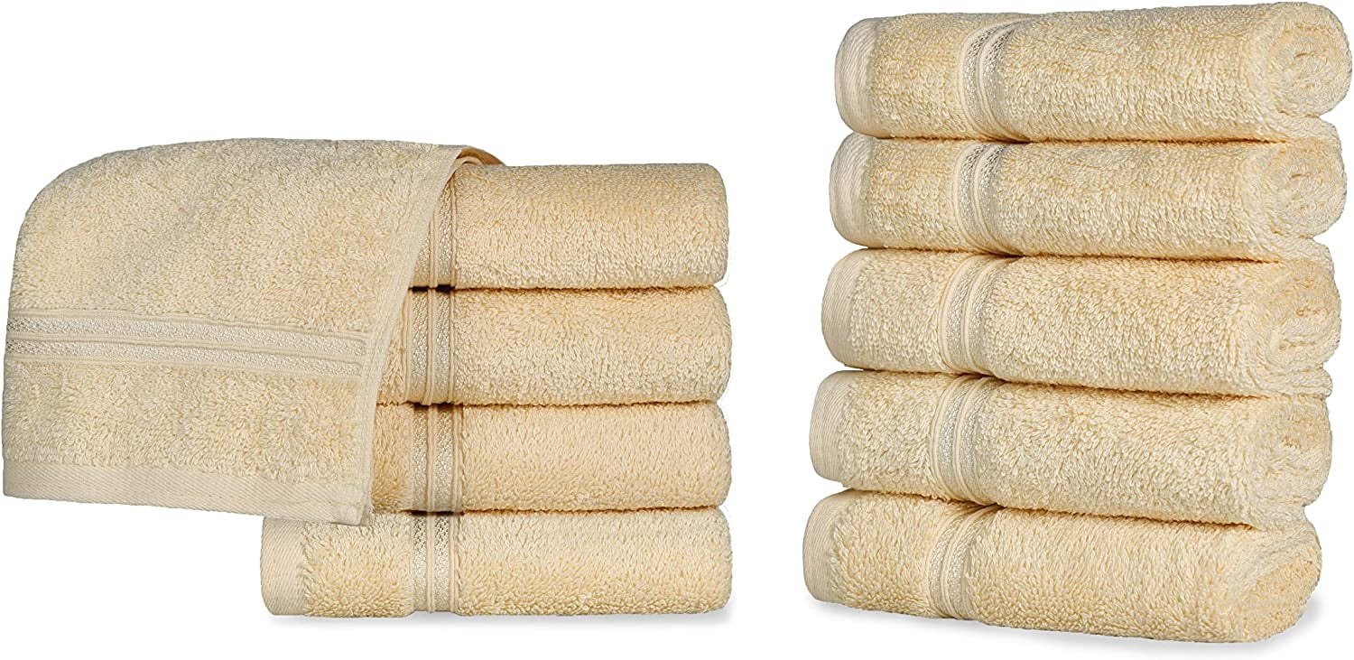 Superior Egyptian Cotton 10Piece Face Towel Set , Small Towels For