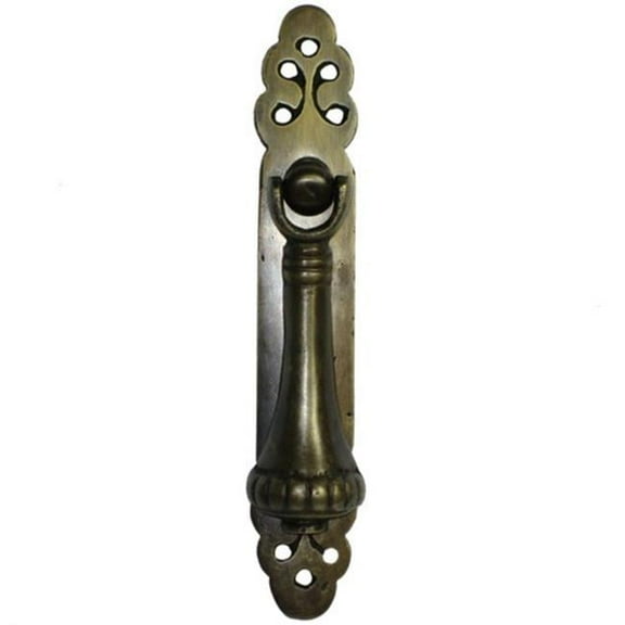 Gado Gado Hardware HTP7016 Teardrop Pull with Fancy Tall Backplate