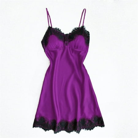 

Soighxzc Comfy Nightgown Short Sleeve Nightshirt Women s Pajama Dresses Lightweight Soft Bathrobes Loose Sleepwear Small Purple