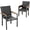 Black, variant on TLGREEN Patio Dinning Chairs Set of 4, Stackable Aluminum Chair with Quilted Textilene & WPC Handrail, All Weather Outdoor Chair for Patio, Balcony, Poolside & Restaurants, Black