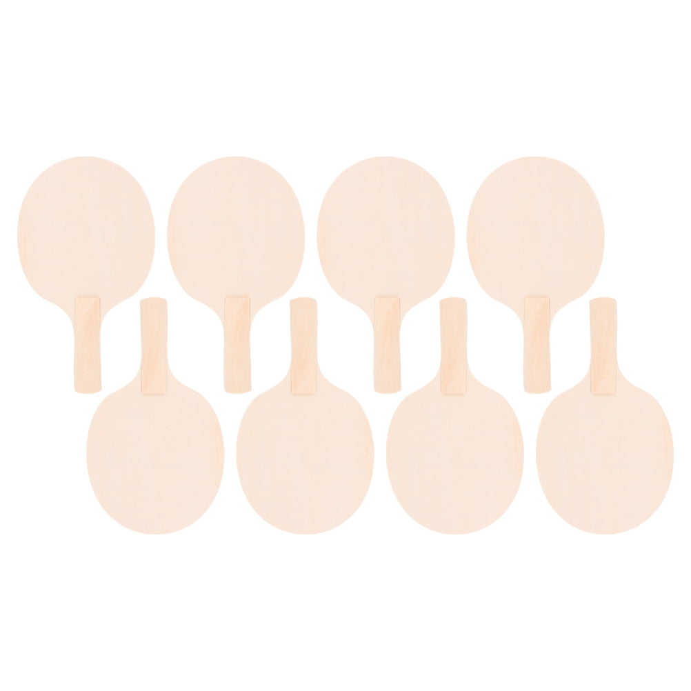 Worgeous Diy Table Tennis Paddle Blanks Yellow Hobbyists Training 4 Pair 10.0*5.9*0.8in