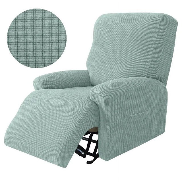 Funda para sofá reclinable, funda para sillón, funda para sofá, antipolvo, antideslizante, funda para silla de niño perezoso, funda de asiento Universal de Color sólido, 1 pieza