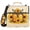 Sunflowers Honey Jars Bee, variant on 3 Ring Zipper Binder with Shoulder Strap Waterproof Trapper Keeper 2 Inch D-Ring 500 Sheets Capacity Tree and Moon
