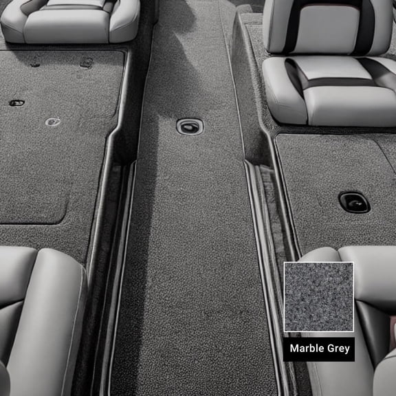 Boat Carpet 16oz Marine Carpet (Marble Grey - 8.5ft x 25ft) Durable Replacement with Rubber Backing. Made in The USA.