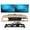 Black/Maple, variant on VersaDesk PowerPro Elite Corner Electric Standing Desk Converter, Programmable Height Adjustment, USB Charging Port, Mobile App Control – Black / 36" x 31"